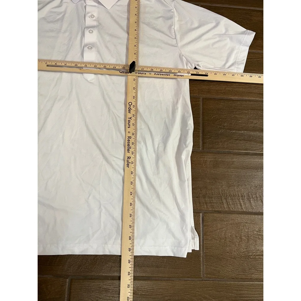 Collars & Co Mens Featherweight Relaxed Dress Collar Polo Shirt White XL Stretch - Picture 4 of 6